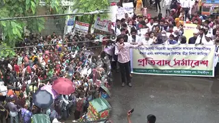 বিভাগীয় শহরে মানববন্ধন-বিক্ষোভ মিছিলসহ অবস্থান কর্মসূচি শিক্ষার্থীদের